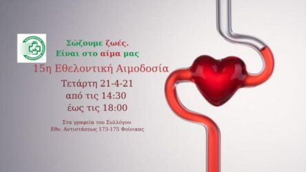 Φαρμακευτικός Σύλλογος Θεσσαλονίκης: 15η εθελοντική αιμοδοσία