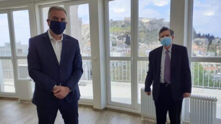 Με τον διοικητή του Αγίου Ορους συναντήθηκε ο Σταύρος Καλαφάτης