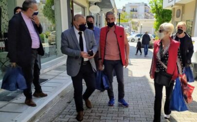 Στην αγορά του Λαγκαδά ο Ιωάννης Ταχματζίδης