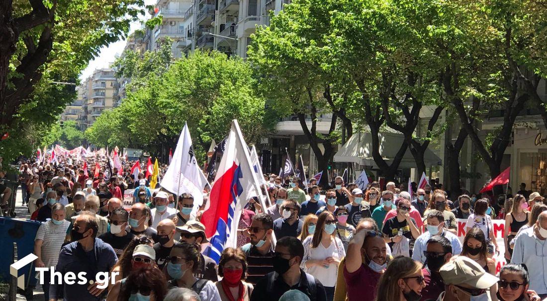 Θεσσαλονίκη πορείες εργατική πρωτομαγιά