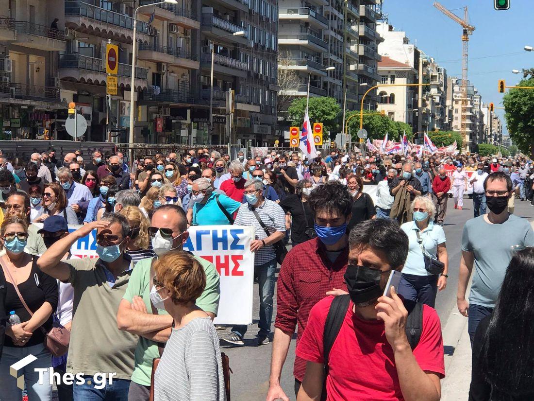πορείες στη Θεσσαλονίκη για εργατική πρωτομαγιά