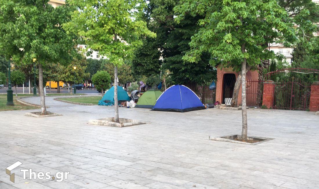 Θεσσαλονίκη σκηνές πρόσφυγες