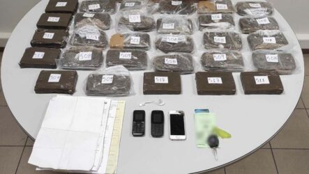 Θεσσαλονίκη: 26χρονη μετέφερε 14 κιλά ηρωίνης – Εμβόλισε περιπολικό για να αποφύγει τη σύλληψη (ΦΩΤΟ)