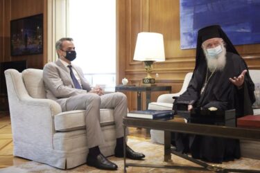 Με τον Αρχιεπίσκοπο Ιερώνυμο συναντήθηκε ο Κυριάκος Μητσοτάκης