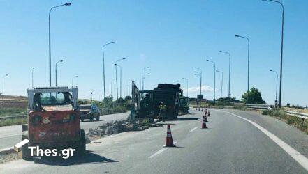Εργασίες κοπής πρασίνου στην Εθνική Οδό Θεσσαλονίκης – Νέων Μουδανίων