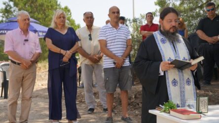 Χαλκιδική: Αγιασμός για την κατασκευή κλειστού γυμναστηρίου στην Καλλιθέα