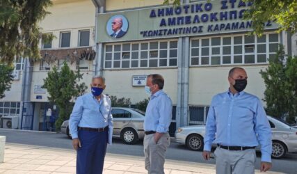 Τo Δημοτικό Στάδιο Αμπελοκήπων – Μενεμένης “ΚΩΝΣΤΑΝΤΙΝΟΣ ΚΑΡΑΜΑΝΛΗΣ” επισκέφθηκε ο Κώστας Καραμανλής
