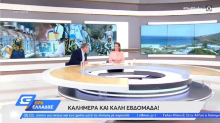 Ακης Παυλόπουλος: Υποδέχτηκε την Ευλαμπία Ρέβη στην “Ωρα Ελλάδος” (ΒΙΝΤΕΟ)