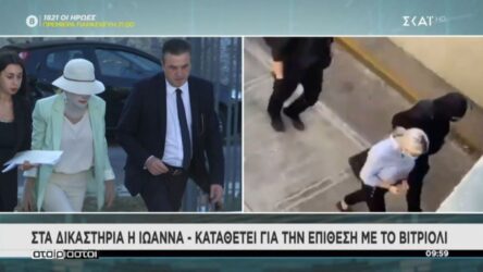 Επίθεση με βιτριόλι: «Καταλάβαινα ότι λιώνω» – Η συγκλονιστική κατάθεση της Ιωάννας