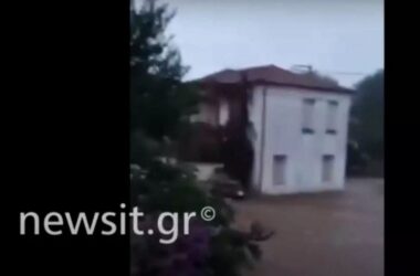 Θεσσαλονίκη: 74χρονος σώθηκε από χείμαρρο πηδώντας σε μπαλκόνι (ΒΙΝΤΕΟ)