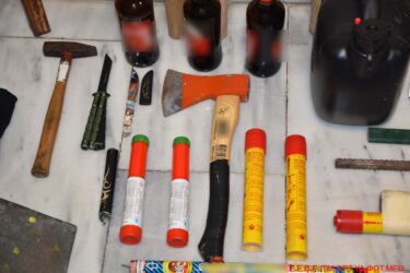 Θεσσαλονίκη: Μολότοφ, μαχαίρια και τσεκούρια σε συνδέσμους φιλάθλων ομάδων (ΦΩΤΟ)