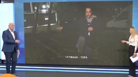 Ρεπόρτερ έκανε το… γεράκι στον “αέρα” του Γιώργου Παπαδάκη (ΒΙΝΤΕΟ)