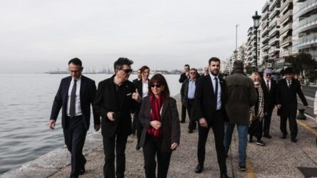 Θεσσαλονίκη: Με επίσκεψη στο MOMus και βόλτα στην παραλία έκλεισε η επίσκεψη της Σακελλαροπούλου