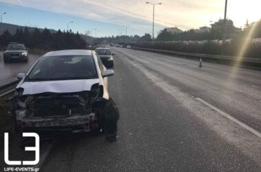 Θεσσαλονίκη: Aυτοκίνητο ανετράπη μετά από τροχαίο στην ΠΑΘΕ – Ένας τραυματίας