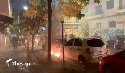 Θεσσαλονίκη: Οδομαχίες και ζημιές σε οχήματα (ΦΩΤΟ)