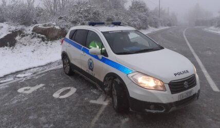 αστυνομία χιόνια Θεσσαλονίκη