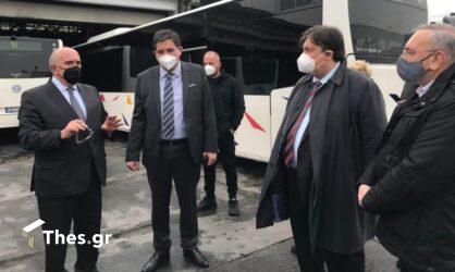Θεσσαλονίκη: Στο αμαξοστάσιο του ΟΑΣΘ στο Φοίνικα ο Υφυπουργός Μεταφορών Μιχάλης Παπαδόπουλος (ΒΙΝΤΕΟ & ΦΩΤΟ)