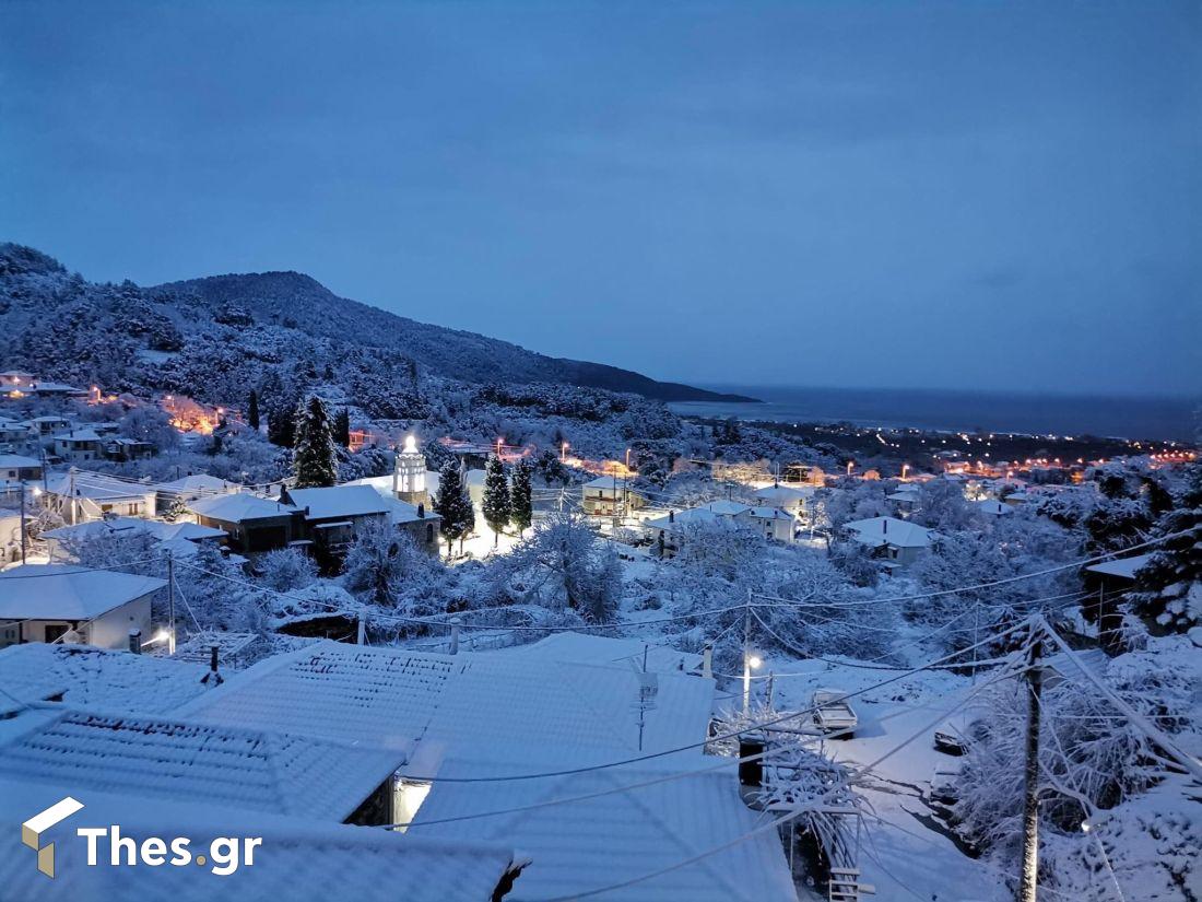 Θάσος χιόνια