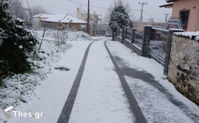 Σφοδρή χιονόπτωση στην Χαλκιδική – Κλειστά τα σχολεία