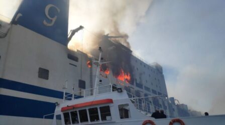 Euroferry Olympia: Ολοκληρώθηκε η απάντληση των καυσίμων από το πλοίο 
