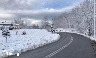 Κακοκαιρία Φίλιππος: Εντονες χιονοπτώσεις σε Χαλκιδική, Σποράδες και Εύβοια