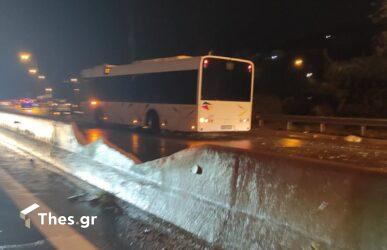 Θεσσαλονίκη: Αυτοκίνητο συγκρούστηκε με λεωφορείο στη δυτική έξοδο – Ενας τραυματίας