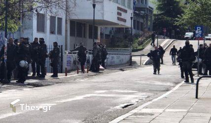 Θεσσαλονίκη: Εντονη αστυνομική παρουσία στο ΑΠΘ (ΦΩΤΟ)