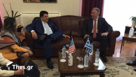 Θεσσαλονίκη: Με τον πρέσβη των ΗΠΑ Τζορτζ Τσούνη συναντήθηκε ο Σταύρος Καλαφάτης (ΒΙΝΤΕΟ & ΦΩΤΟ)