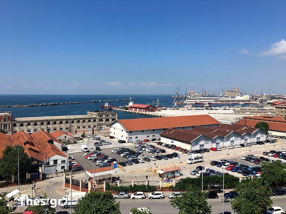 λιμάνι Θεσσαλονίκης λιμάνι από ψηλά