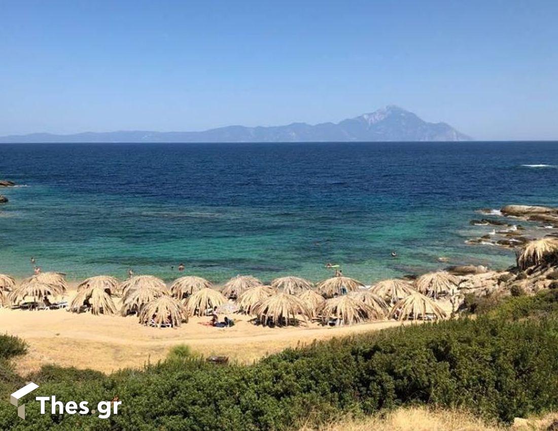 Παραλία Τηγάνια Χαλκιδική Σιθωνία καιρός