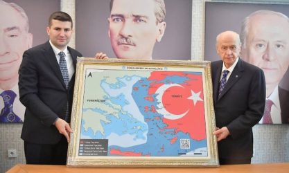 Προκλητική η Τουρκία: Εταίρος του Ερντογάν παρουσίασε χάρτη με τουρκική την Κρήτη