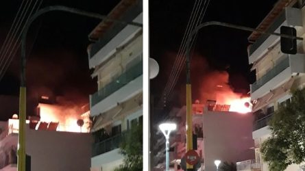 Ξάνθη: Φωτιά και εκρήξεις σε πολυκατοικία (ΒΙΝΤΕΟ)