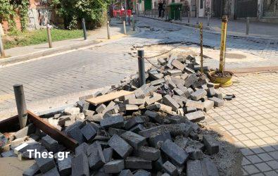 Θεσσαλονίκη: Ξηλώθηκε δρόμος στην Κάλβου από την κακοκαιρία (ΦΩΤΟ)