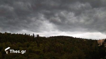 καιρός Θεσσαλονίκη βροχή σύννεφα