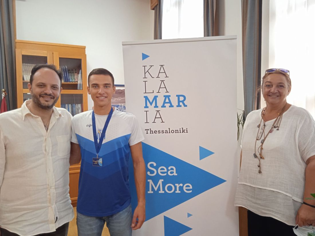 συνάντηση με τον δήμαρχο Καλαμαριά ο Πρωταθλητής Ευρώπης στην Κωπηλασία