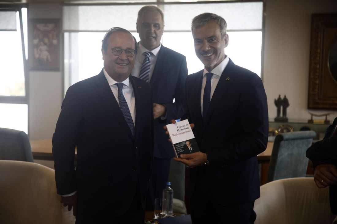 Συνάντηση Κωνσταντίνου Ζέρβα με τον πρώην Πρόεδρο της Γαλλικής Δημοκρατίας Φρανσουά Ολάντ