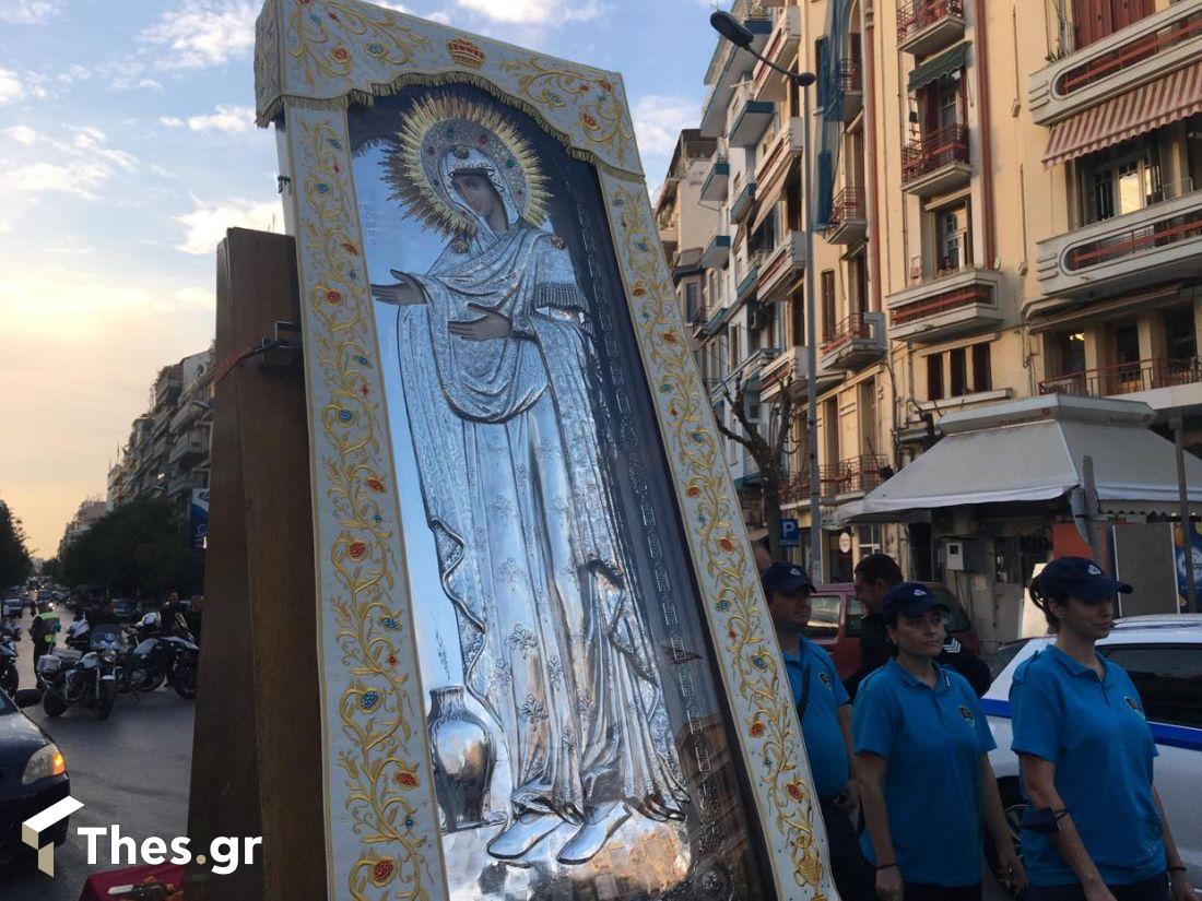υποδοχή εικόνας Παναγίας Γεροντίσσης Θεσσαλονίκη