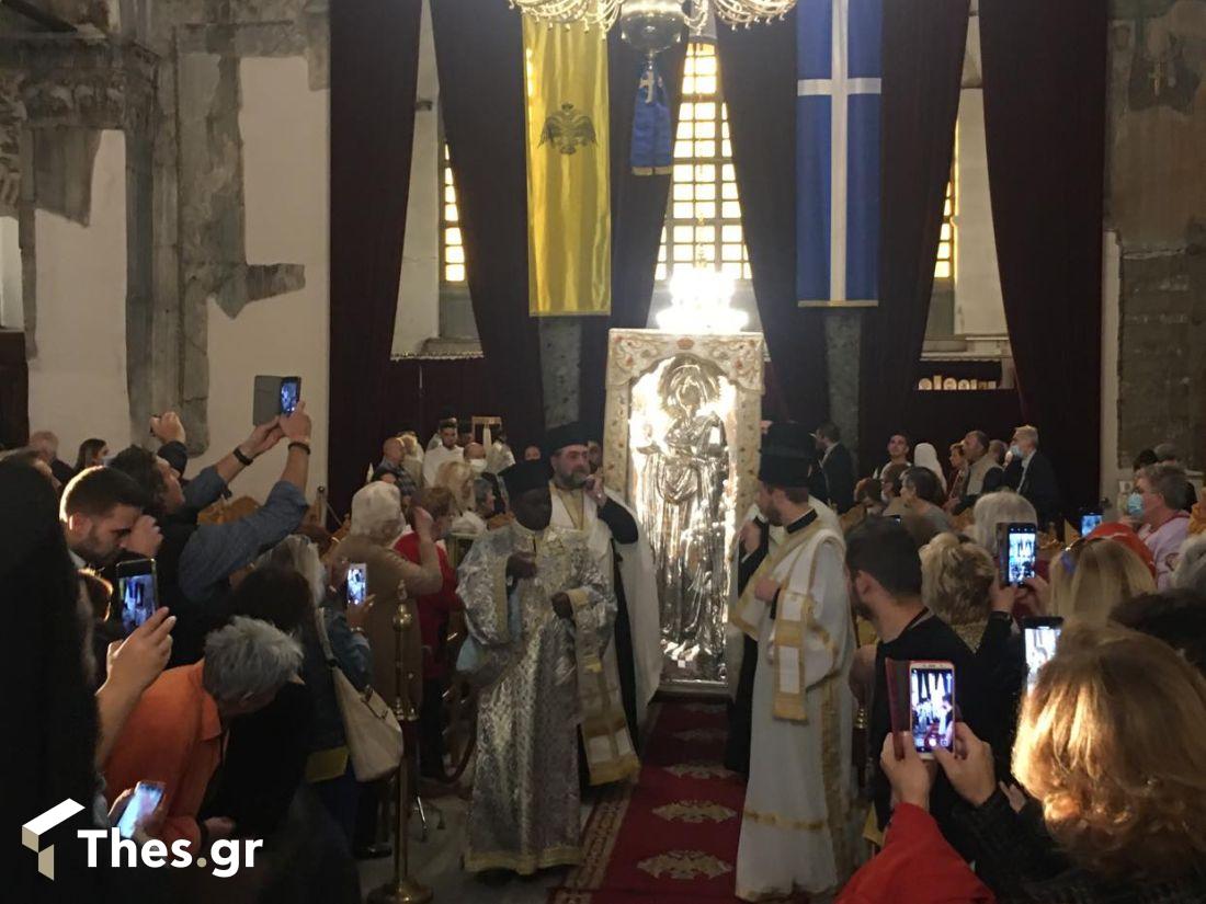 υποδοχή εικόνας Παναγίας Γεροντίσσης Θεσσαλονίκη