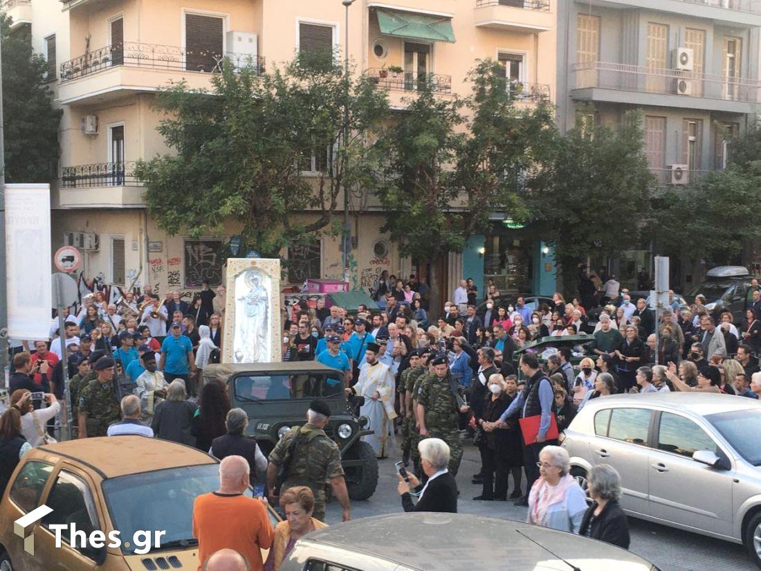 υποδοχή εικόνας Παναγίας Γεροντίσσης Θεσσαλονίκη