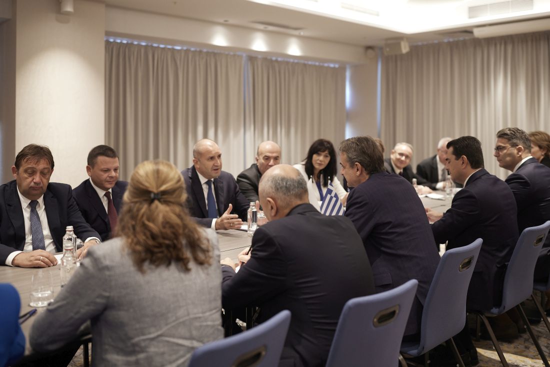Συνάντηση του Πρωθυπουργού Κυριάκου Μητσοτάκη με τον Πρόεδρο Δημοκρατίας της Βουλγαρίας κ. Rumen Radev. Σόφια
