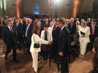 Θεσσαλονίκη: Στη Ροτόντα Σακελλαροπούλου – Μητσοτάκης για τα βραβεία «Θεοφανώ» (ΦΩΤΟ)