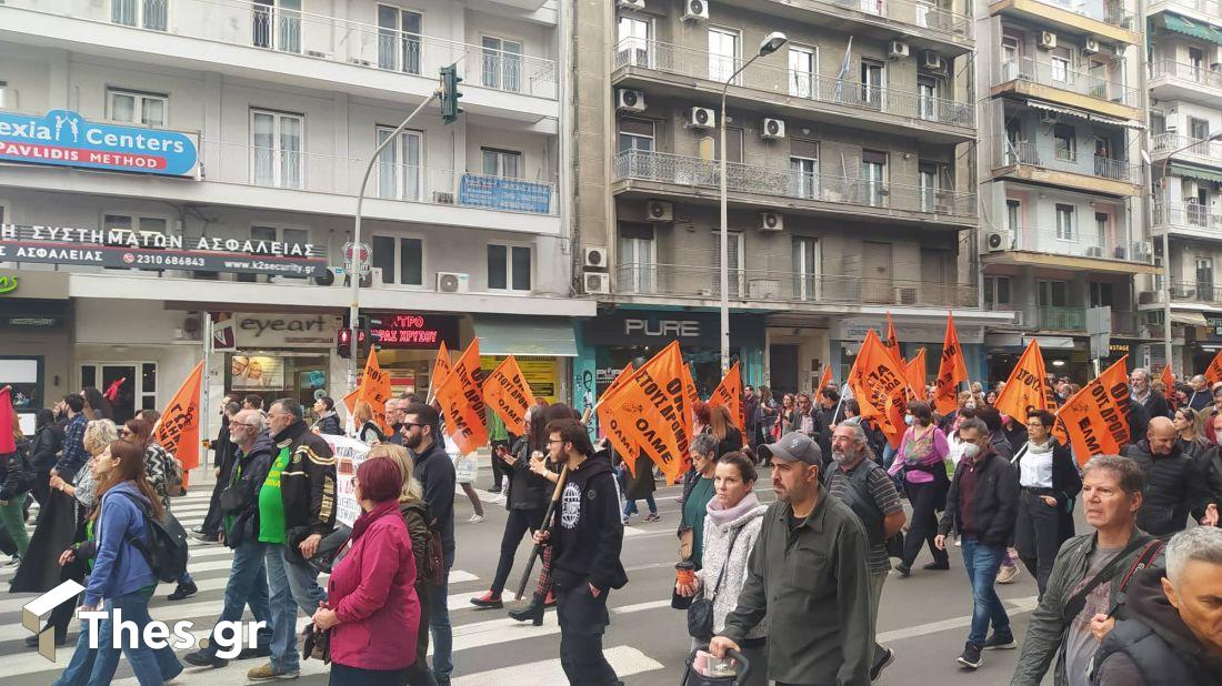 πορεία απεργία Θεσσαλονίκη