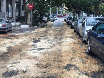 Θεσσαλονίκη: Γέμισε με πετρέλαιο ο δρόμος στην Παναγιά Φανερωμένη με αποτέλεσμα την εκτροπή μηχανής