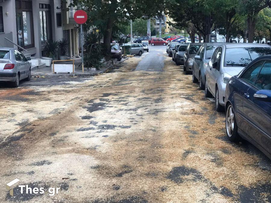 Θεσσαλονίκη: Γέμισε με πετρέλαιο ο δρόμος στην Παναγιά Φανερωμένη με αποτέλεσμα την εκτροπή μηχανής