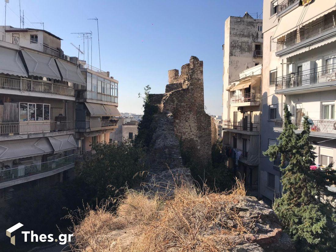 Βυζαντινά Τείχη οδός Στουρνάρα Θεσσαλονίκη πόλη Αγίου Δημητρίου Κάστρα