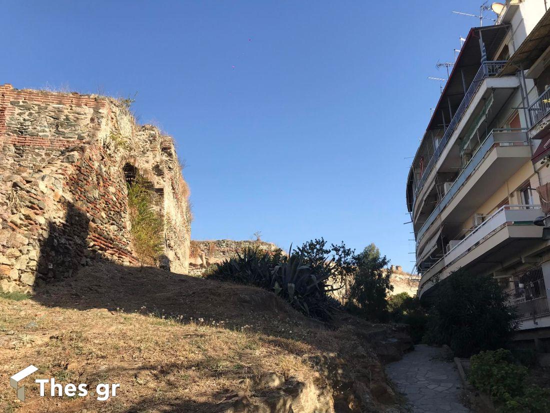 Βυζαντινά Τείχη οδός Στουρνάρα Θεσσαλονίκη πόλη Αγίου Δημητρίου Κάστρα