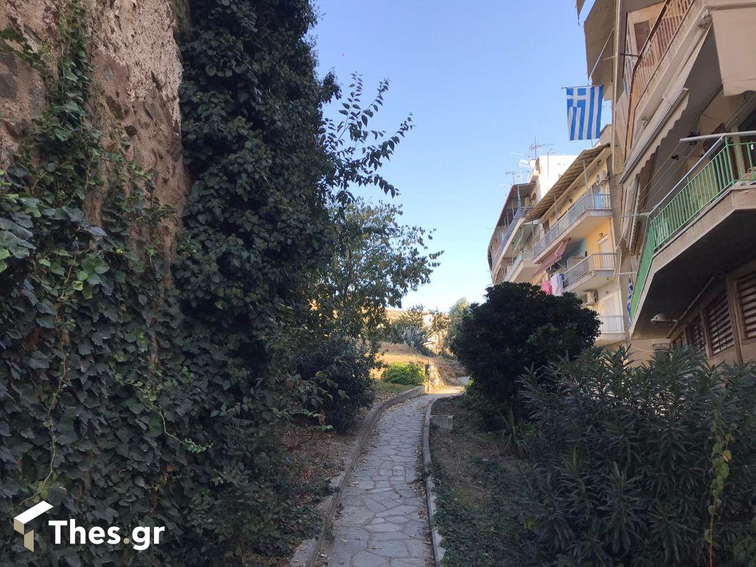 Βυζαντινά Τείχη οδός Στουρνάρα Θεσσαλονίκη πόλη Αγίου Δημητρίου Κάστρα