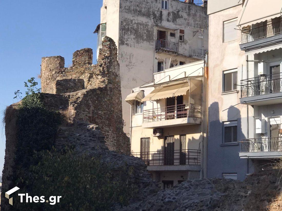 Βυζαντινά Τείχη οδός Στουρνάρα Θεσσαλονίκη πόλη Αγίου Δημητρίου Κάστρα