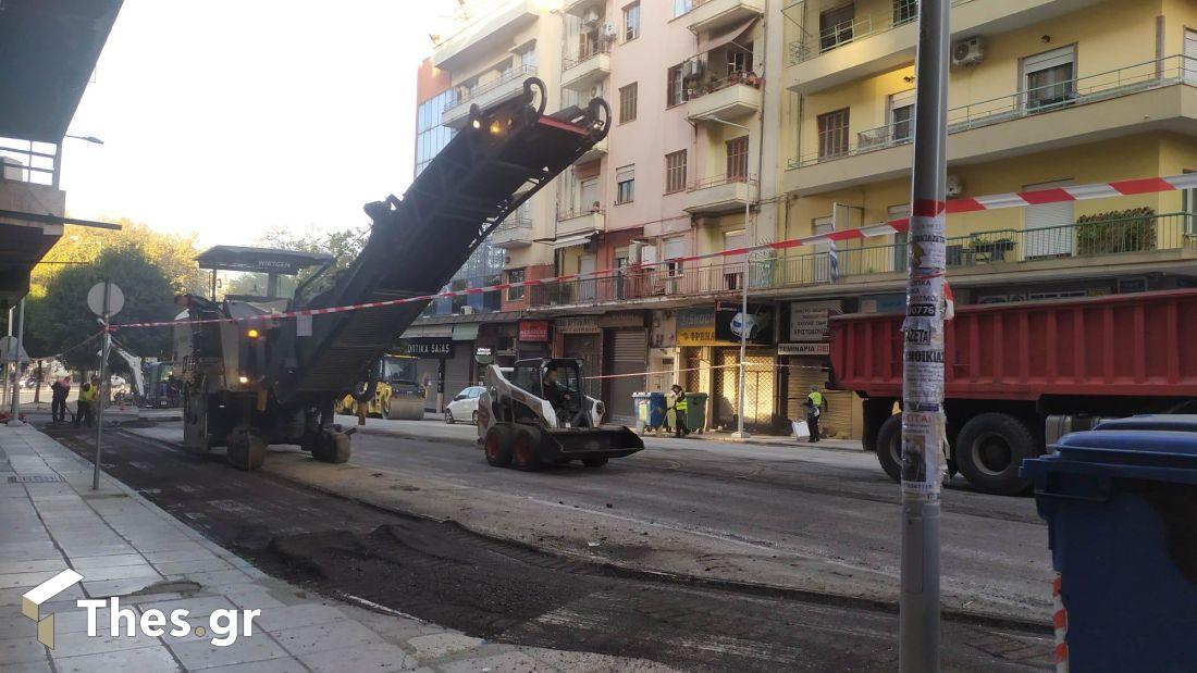 Θεσσαλονίκη εργασίες ασφαλτόστρωσης