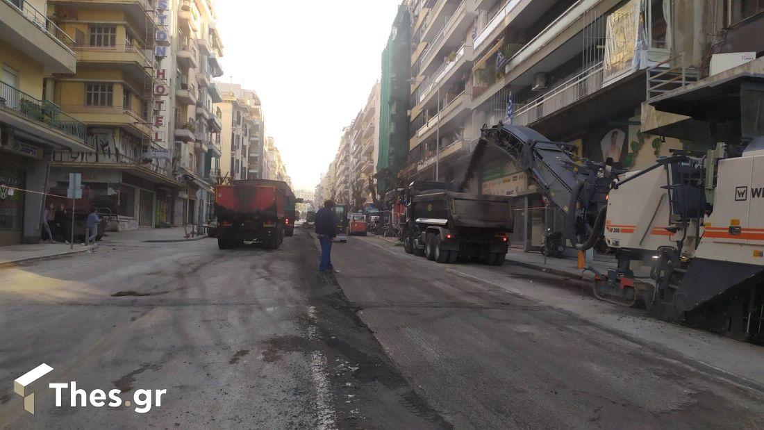 Θεσσαλονίκη εργασίες ασφαλτόστρωσης